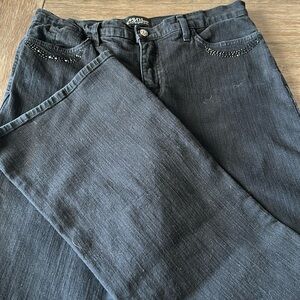 NYDJ Black Jeans with Studded Pocket - size 14